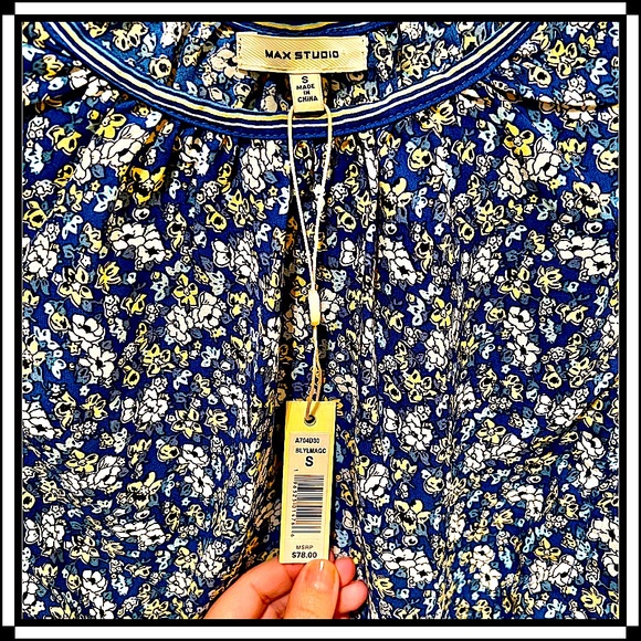 Max Studio “Bubble Hem Top” NWT - Picture 4 of 6